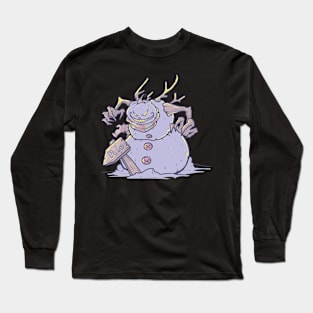 Pastel Goth Snowman Kawaii Gothic  Eboy Egirl Christmas Gift Long Sleeve T-Shirt
